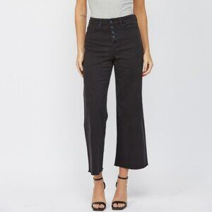 HIGH RISE WIDE CROP JEANS (CHARCOAL)